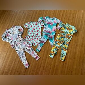 Lot of 4 POSH PEANUT pajama lounge wear sets 3T